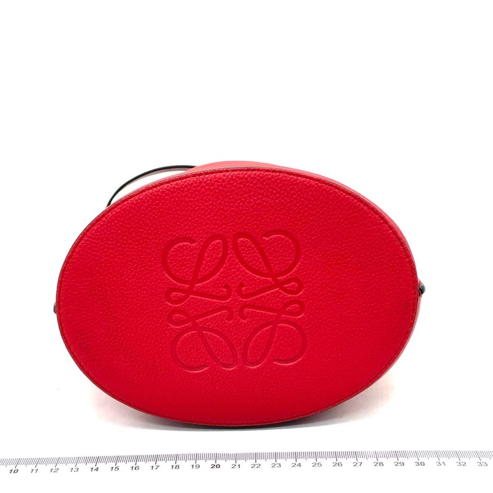 Auth Loewe Gate Bucket Bag – Raspberry Red – Small - Picture 2 of 15